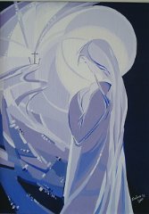 maria, madre - acrlico su tela cm 50 x 70