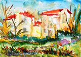 Brianza - Arlate cascine - cm 15X10,5 Tempera acquarellata 2010