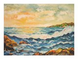 Crepuscolo sul mare Cm 40 X 30 Olio su masonite 1983