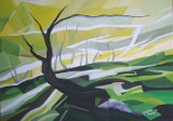 albero - giallo - acrilico su tela cm 50 x 70
