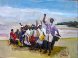 gioia keniota olio su tavola 40x30